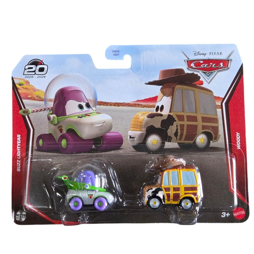 2006-2026 Disney Pixar Cars 20th Year Anniversary Buzz Lightyear & Woody 2-Pack